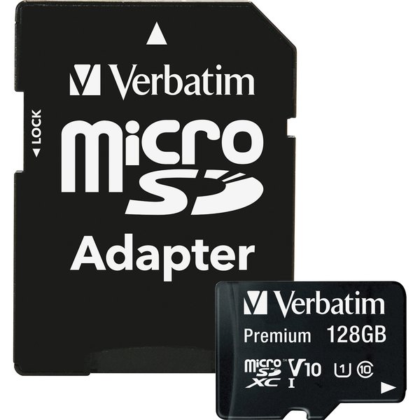 Verbatim Premium 128GB microSDXC Card with Adapter 44085